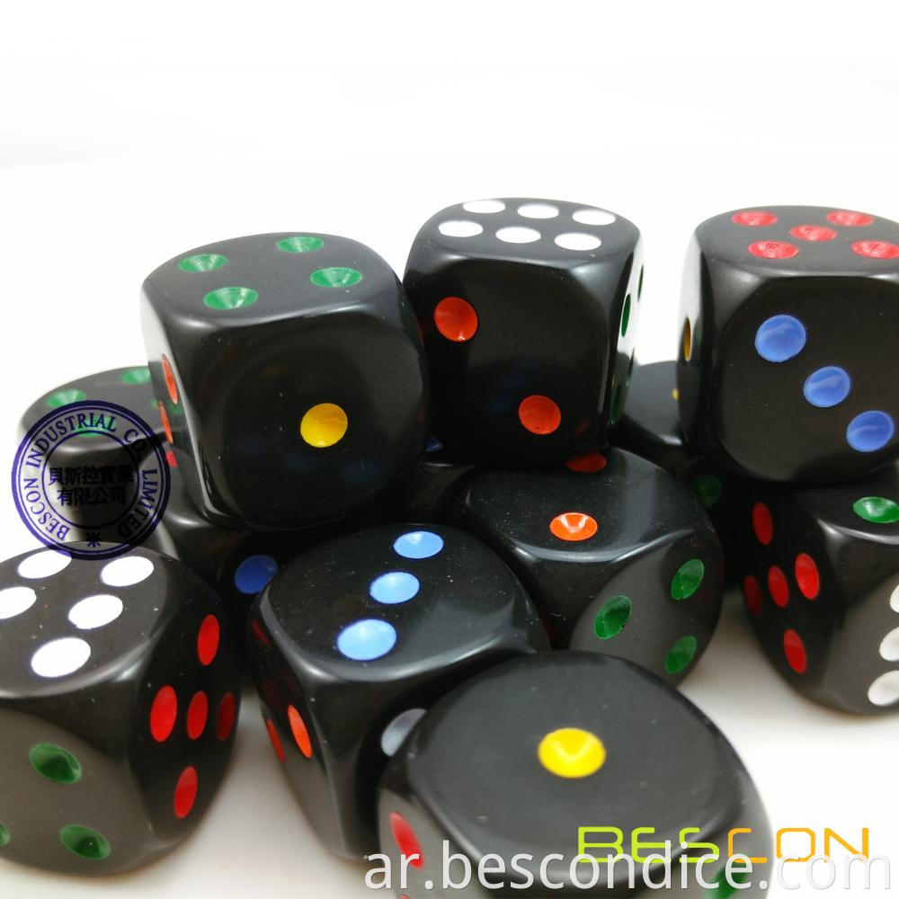 Rainbow Pipped Casino Dice 1